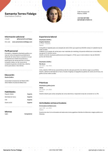 Currículum de Diseñador gráfico