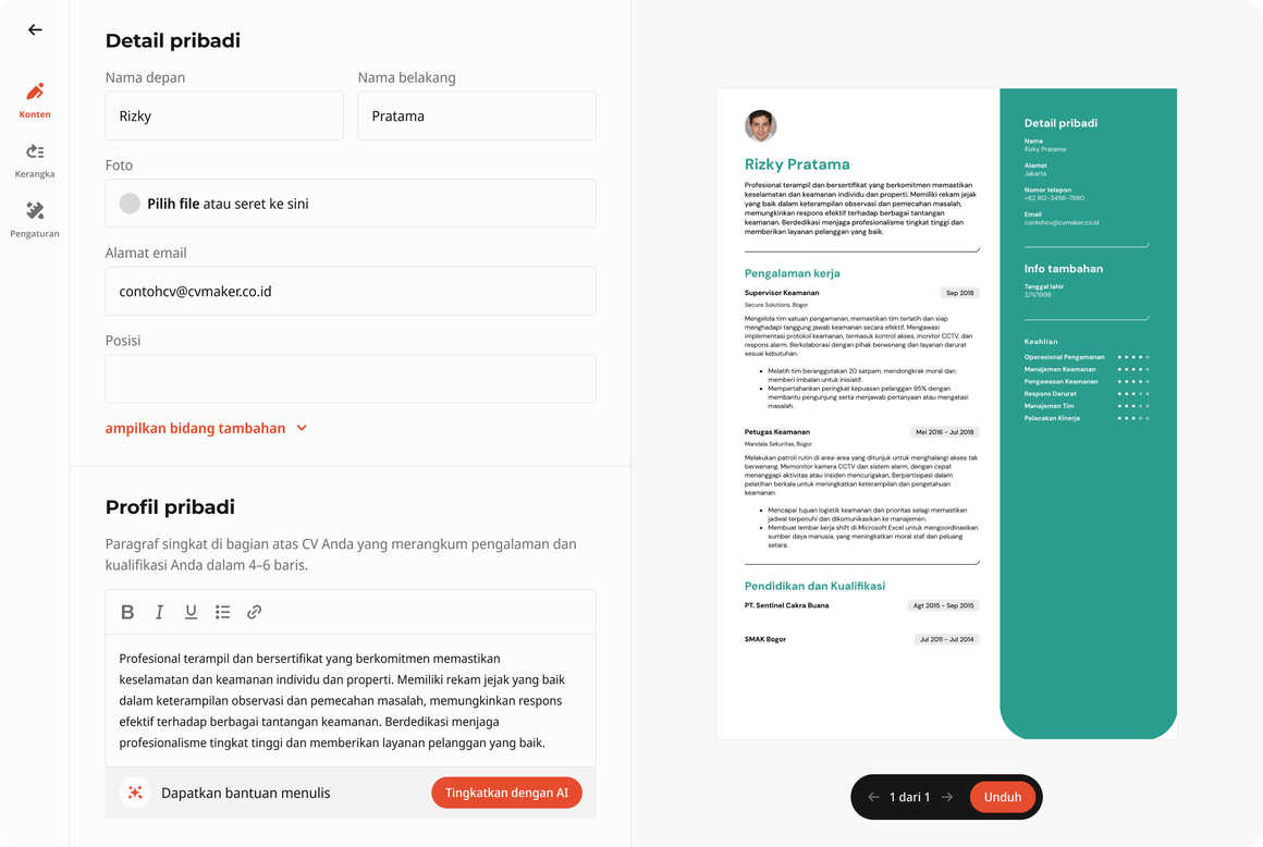 Buat CV