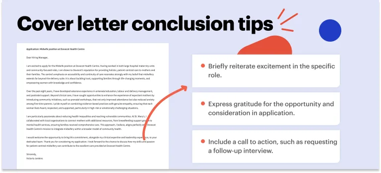 midwife cover letter conclusion example