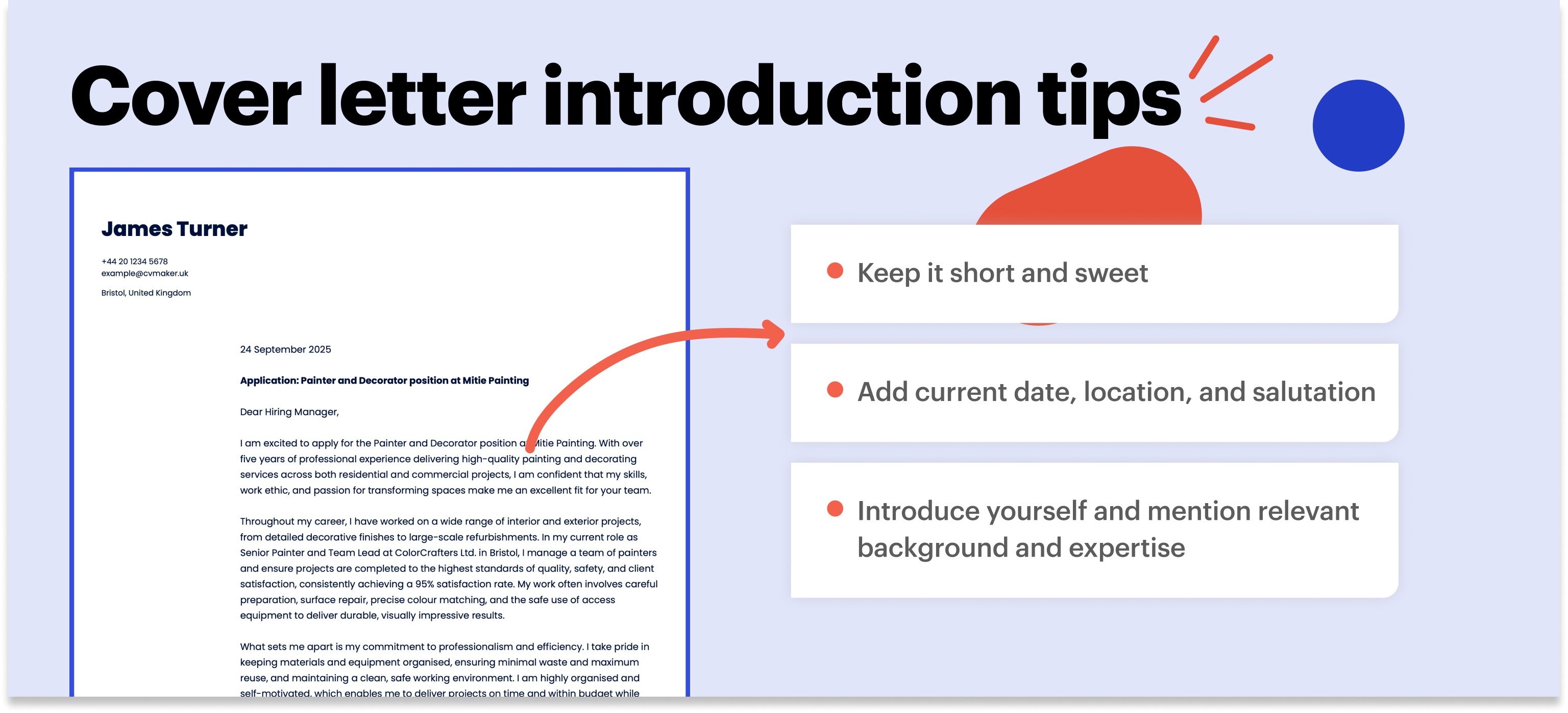 painter cover letter introduction tips