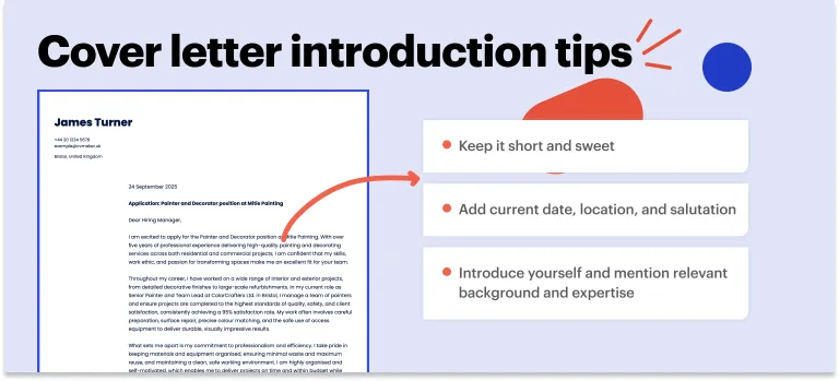 painter cover letter introduction tips
