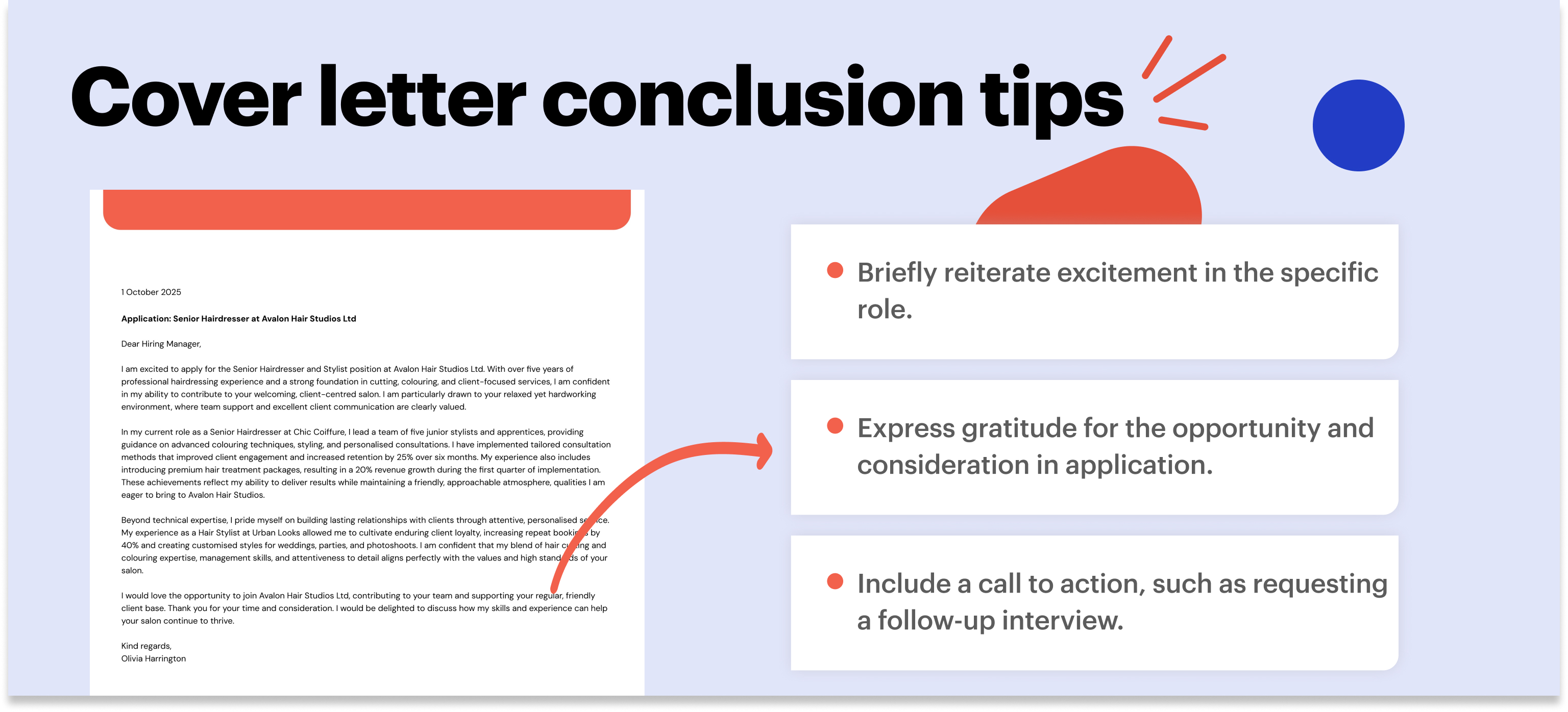 hairdresser cover letter conclusion