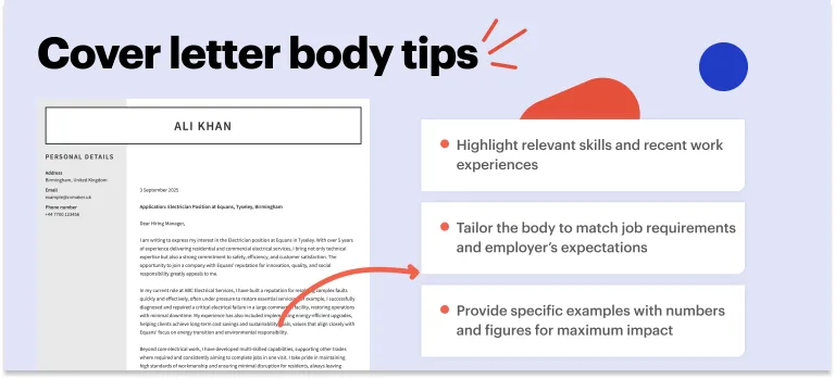 electrician cover letter body