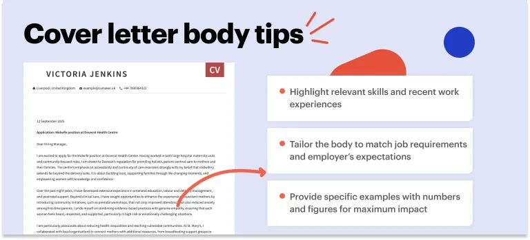 midwife cover letter body tips