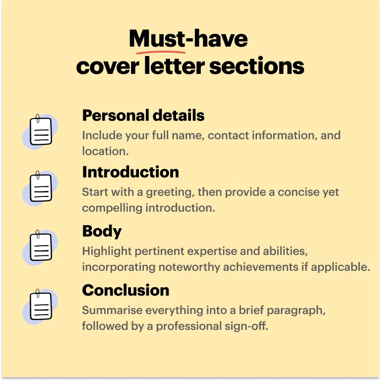 engineering cover letter sections