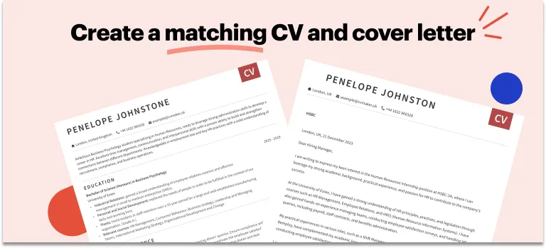 Matching police officer CV and cover letter