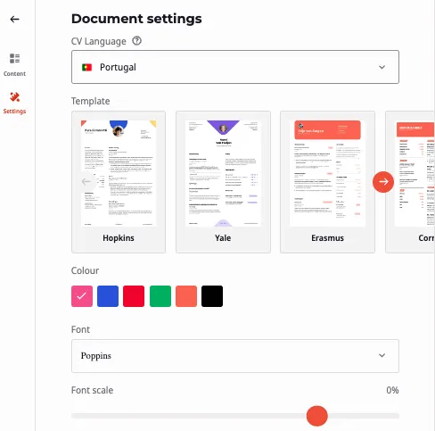 how to write a cv in portuguese