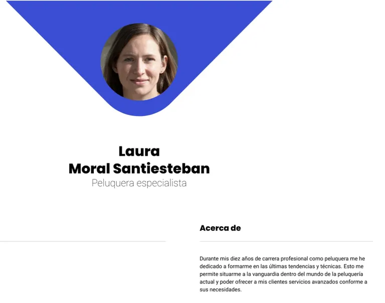 perfil de un peluquero ejemplo