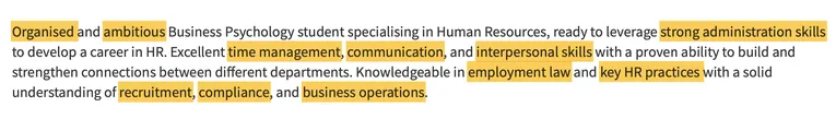 ATS-friendly  Student CV example