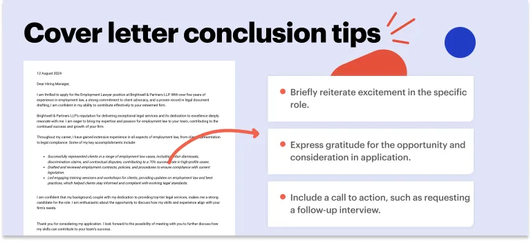 How to end a cover letter for a lawyer tips