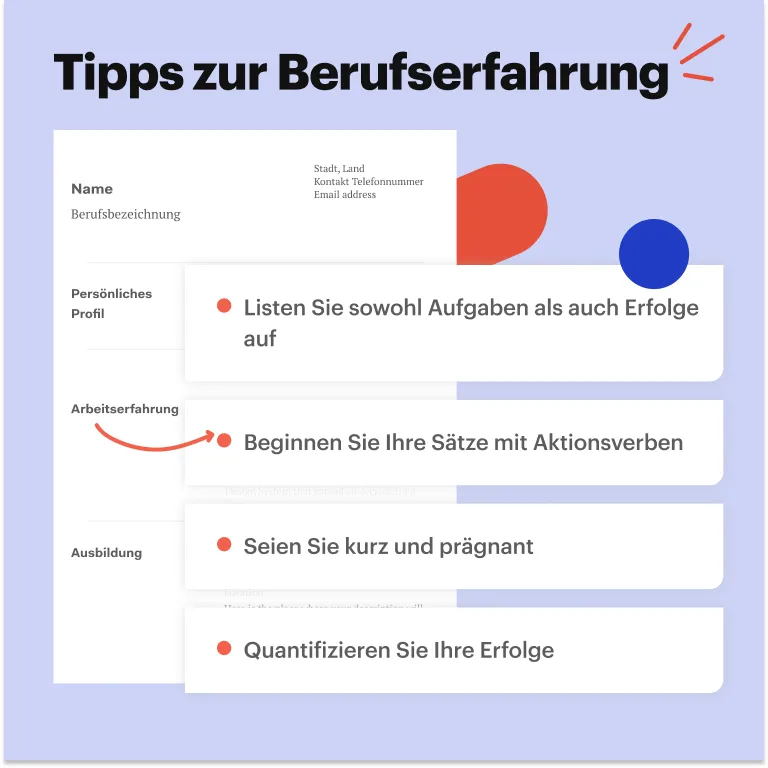 Tipps Berufserfahrung