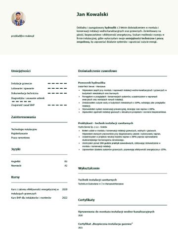 CV hydraulika wzór