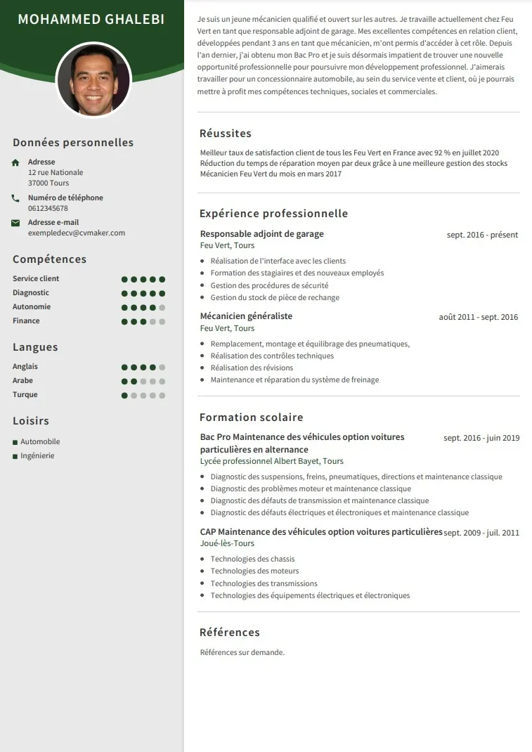 CV secrétaire - Modèle Edinburgh