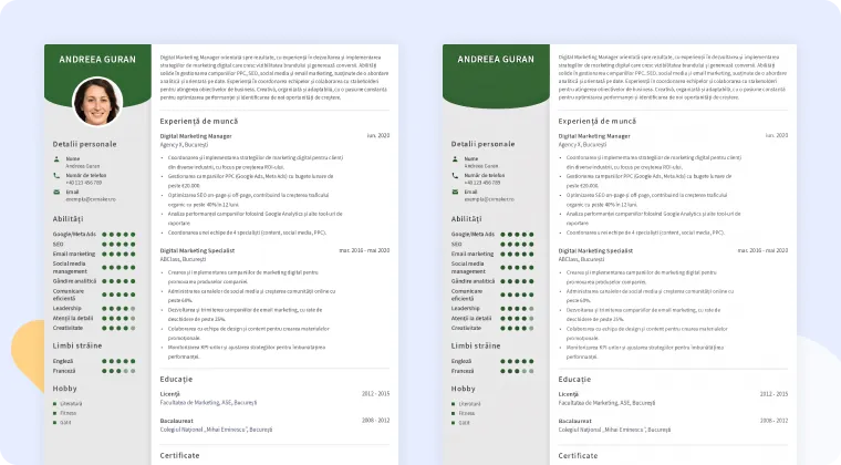 Fotografia din CV