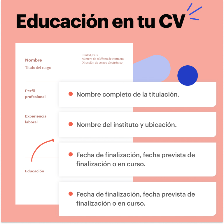 educación en CV