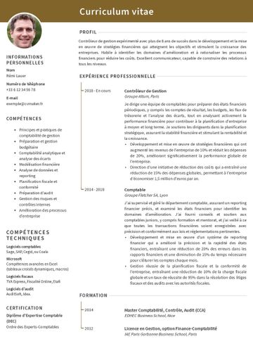 CV comptable exemple