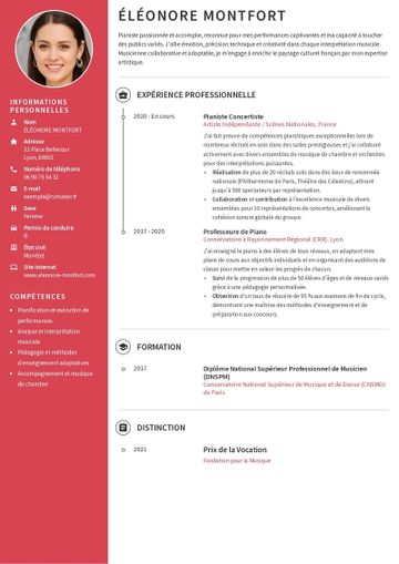 Modèles de CV Musicien