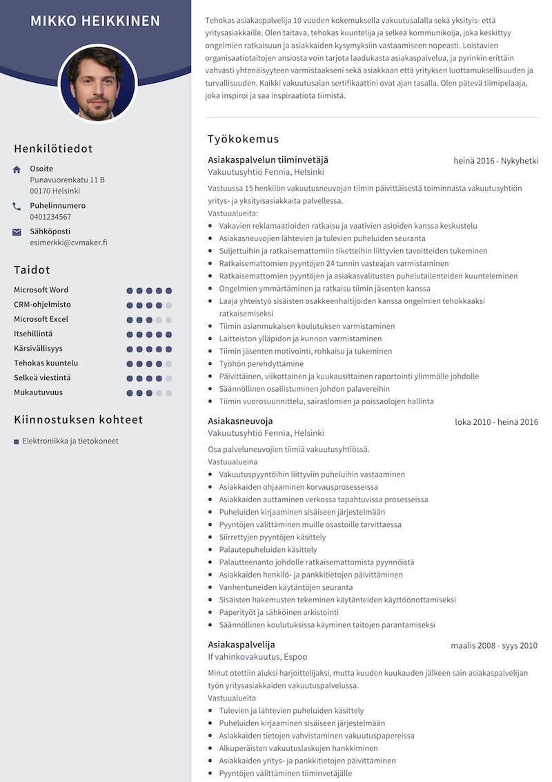 Exempel på CV
