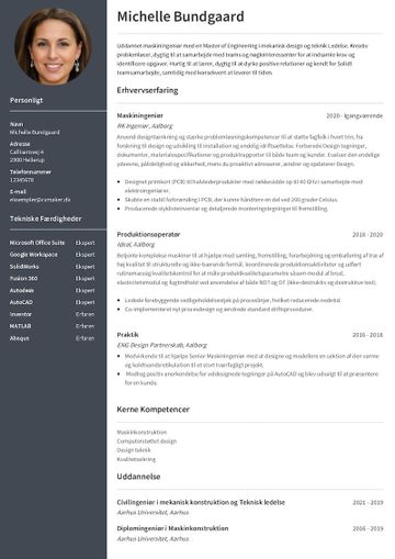 Eksempel på ingeniør-CV