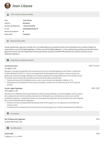 Modèles de CV Moderne