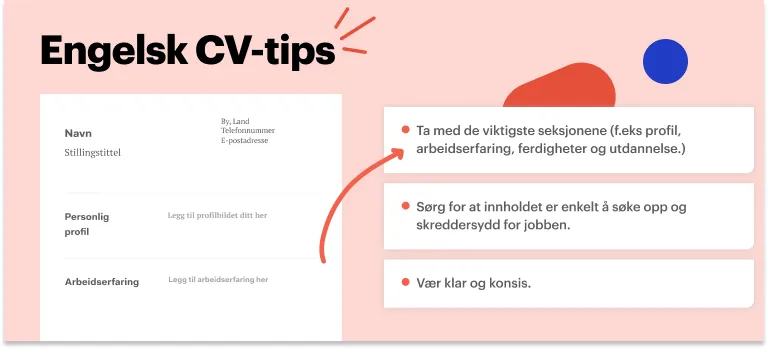 Engelsk CV tips