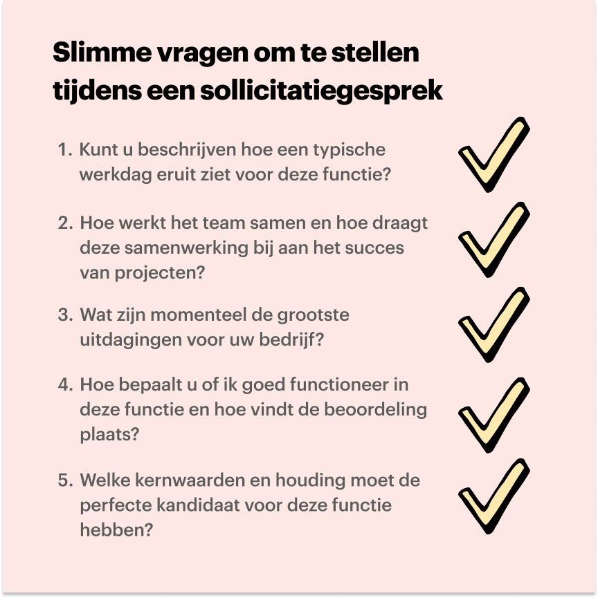 Slimme vragen om te stellen tijdens een sollicitatiegesprek