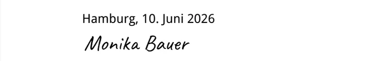 Unterschrift im anschreiben 1
