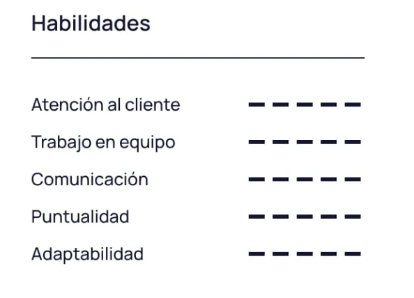 habilidades de un barista ejemplo