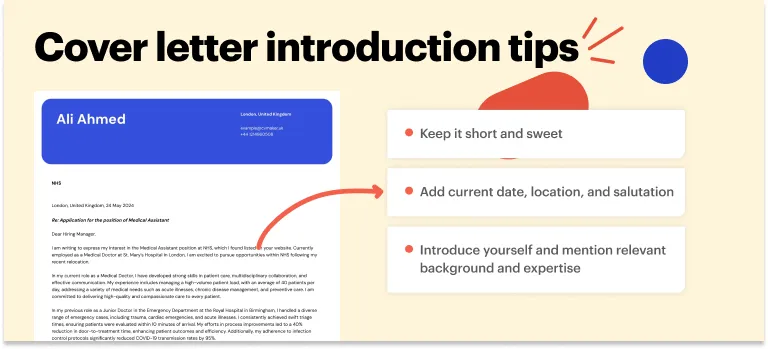 Medical introduction tips for a cover letter