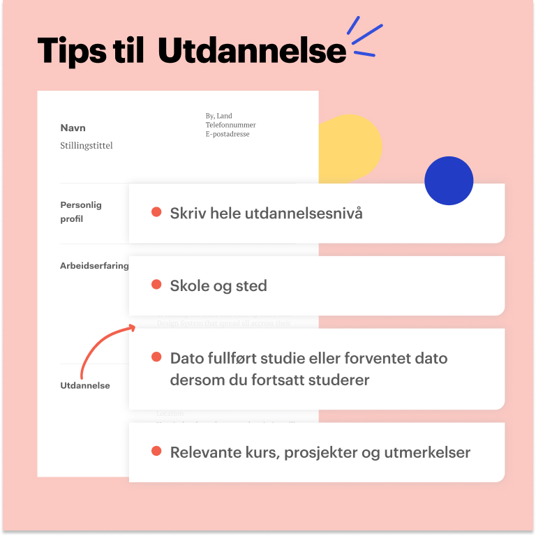 Tips til utdannelse