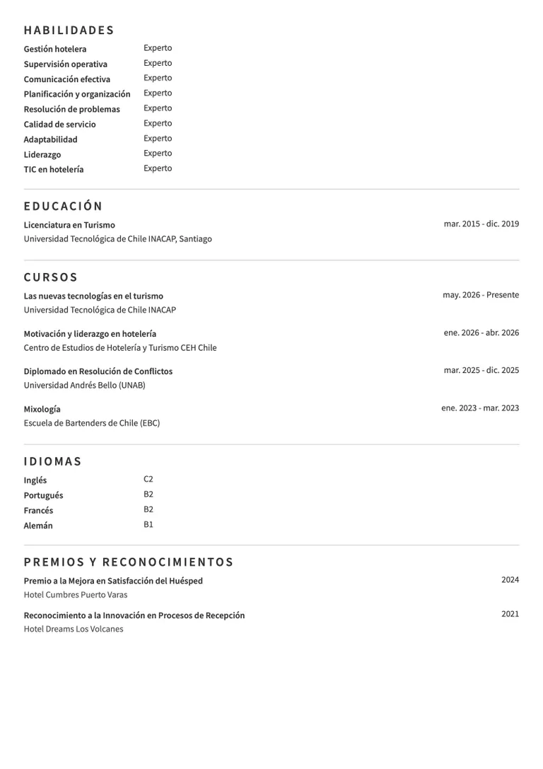 Ejemplo de CV 2 páginas