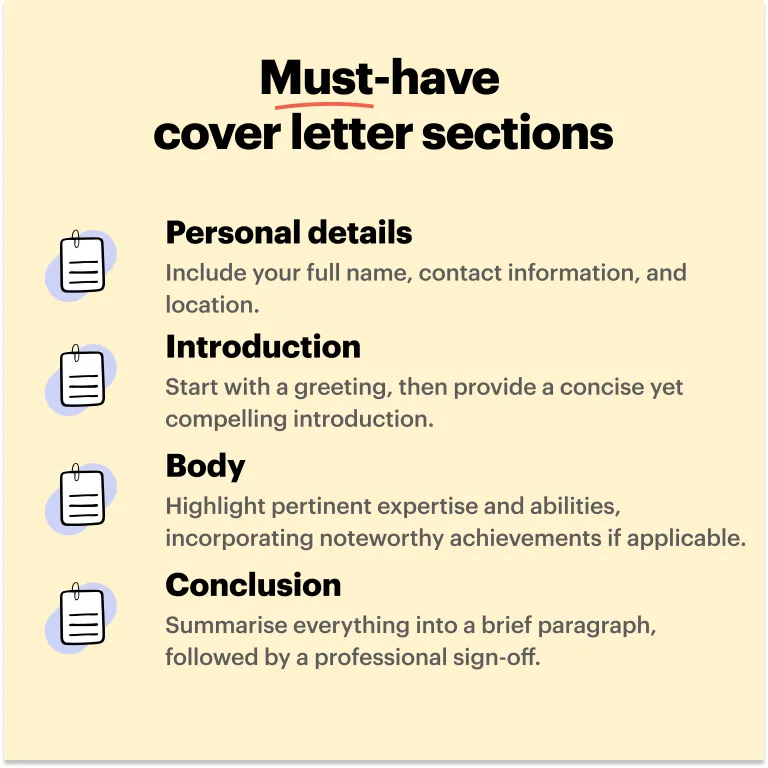 apprenticeship must-have cover letter sections