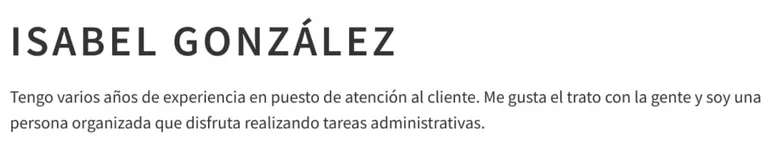 perfil para recepcionista