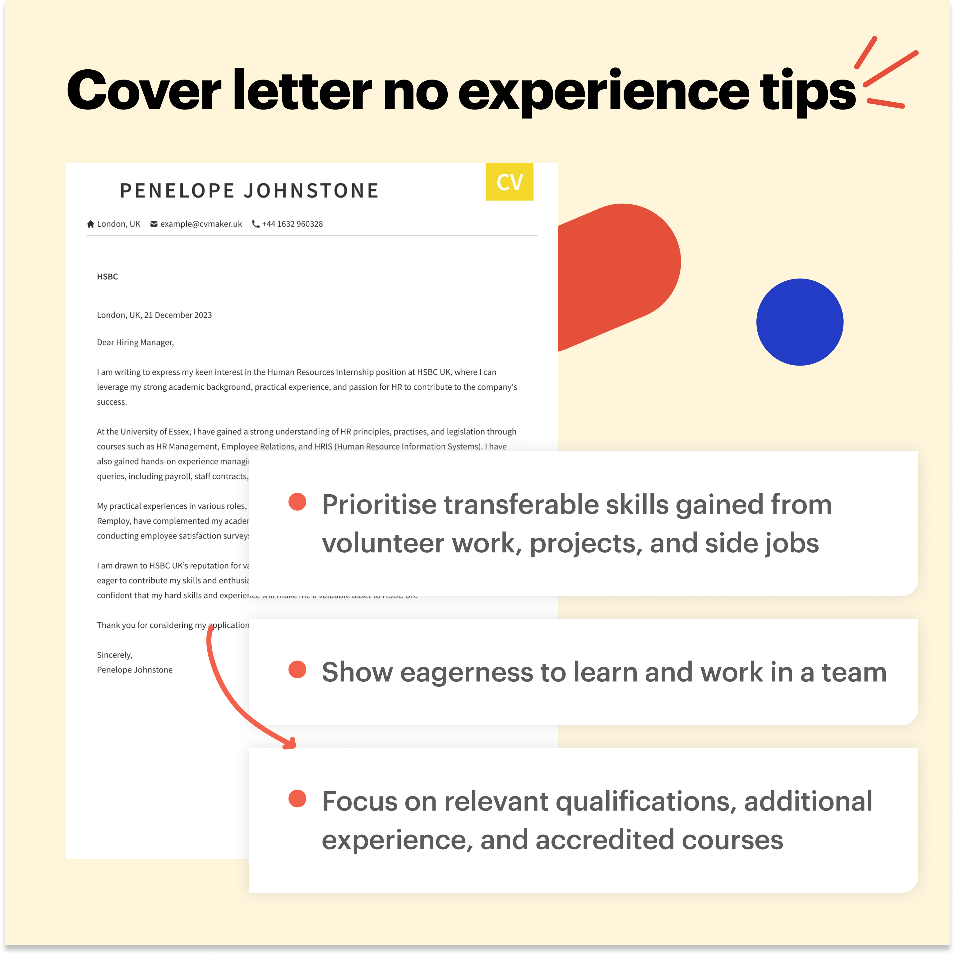 cover letter no experience