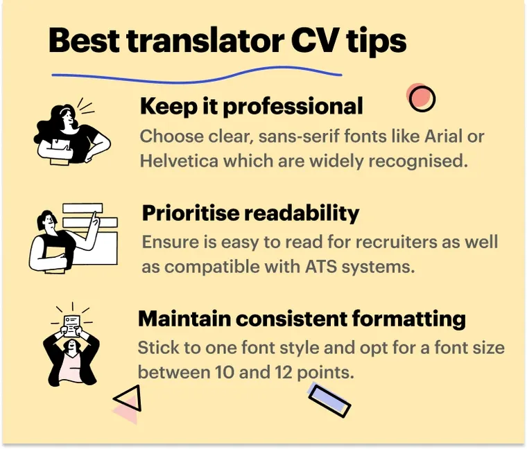 Translator CV formatting tips