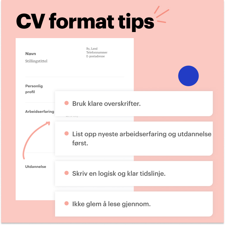 CV format tips