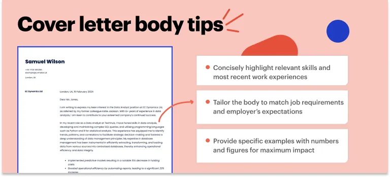 finance cover letter example body 