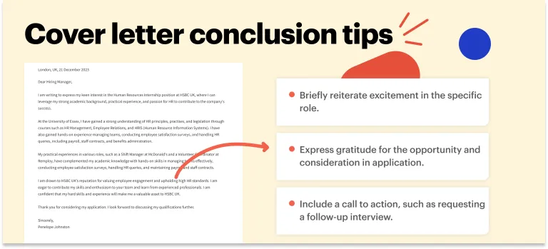 cover letter conclusion