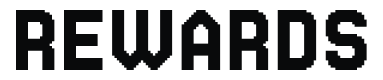 The word "REWARDS" in bold, black, uppercase letters on a transparent background.