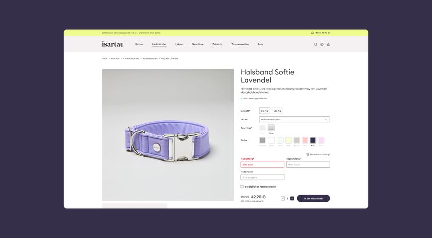 Isartau Produktdetailseiten Mockup
