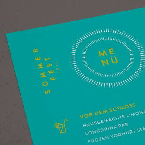 Hogan Lovells Sommerfest Branding Menü Detailansicht