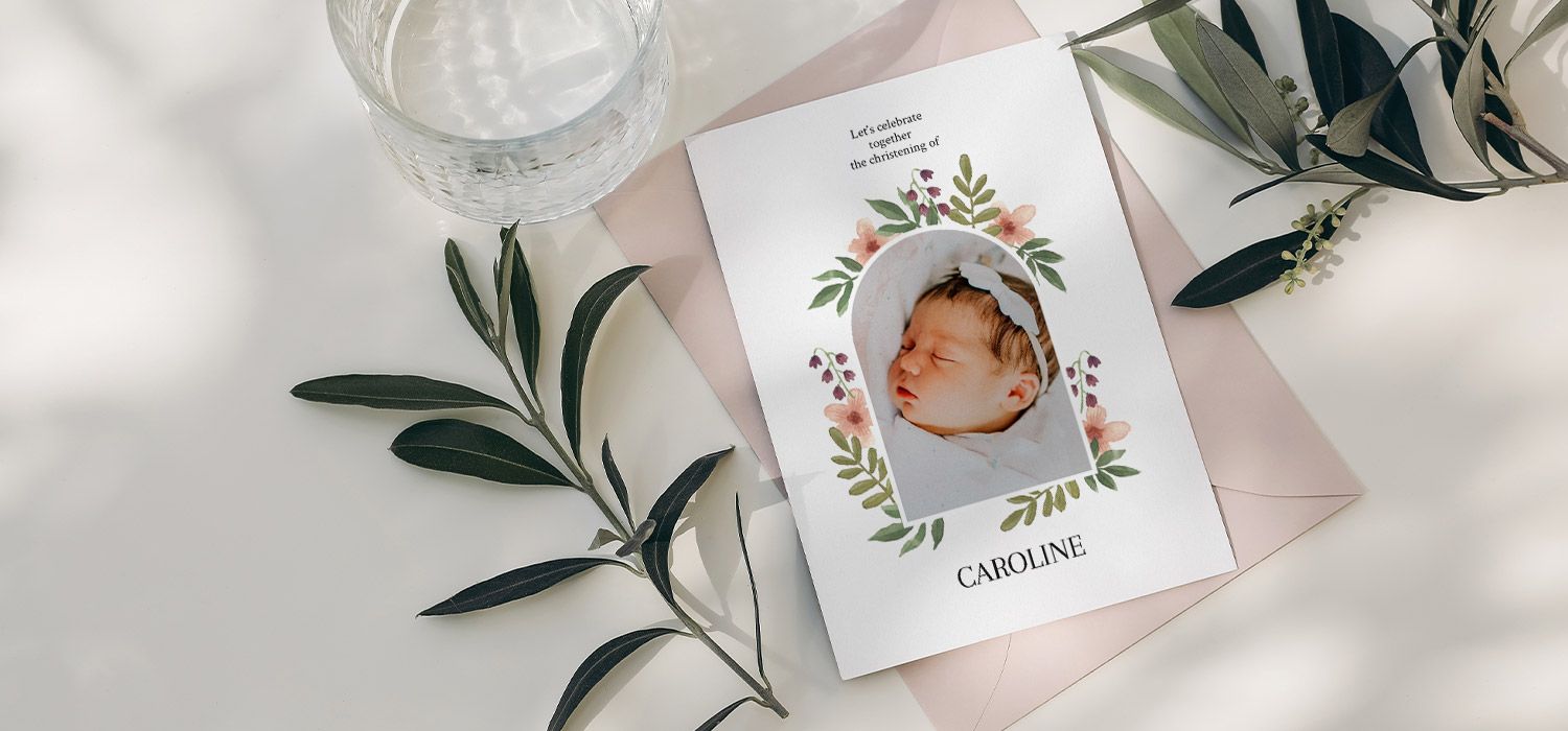 Christening invitation example