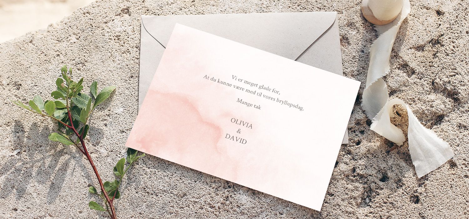 wedding registry thank you card