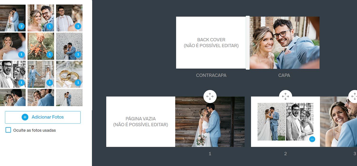 creating a wedding photo book