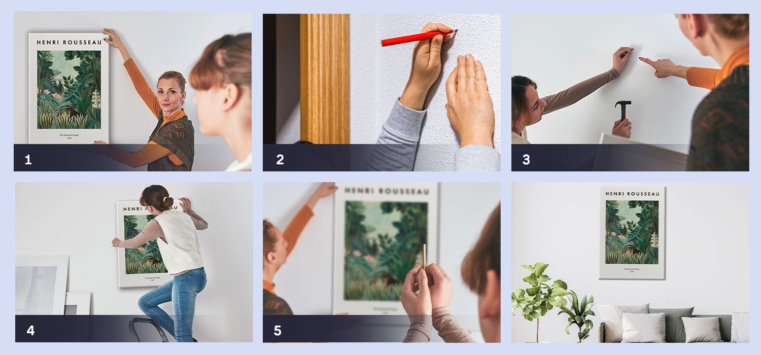 How to hang a Canvas with Nails