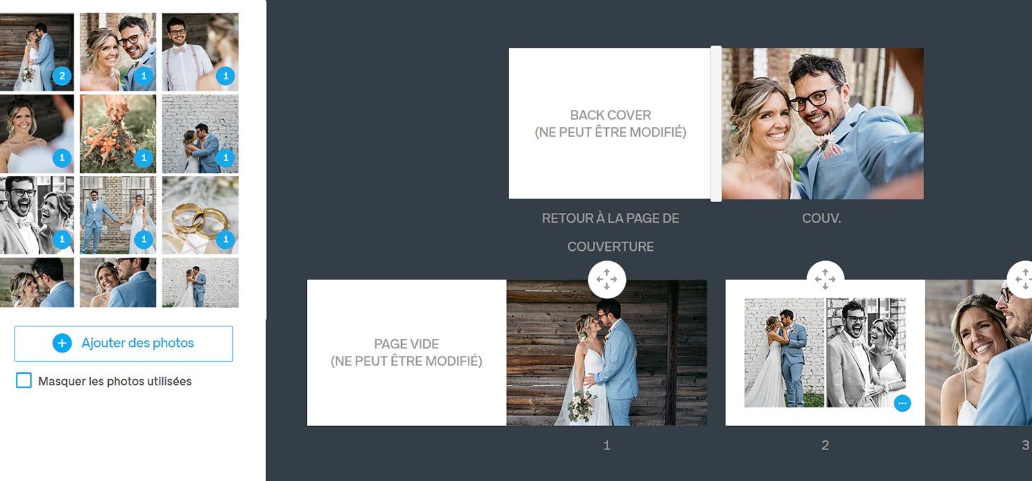 creating a wedding photo book