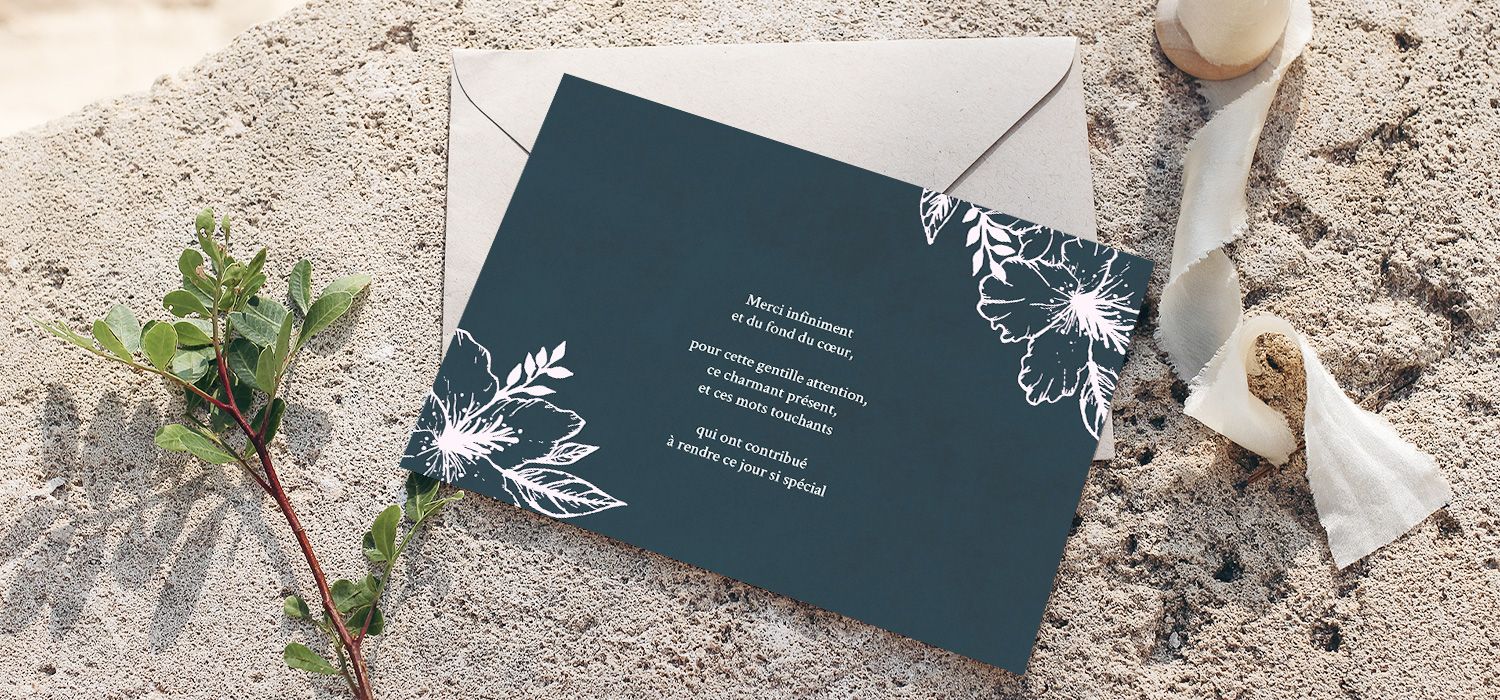 wedding registry thank you card