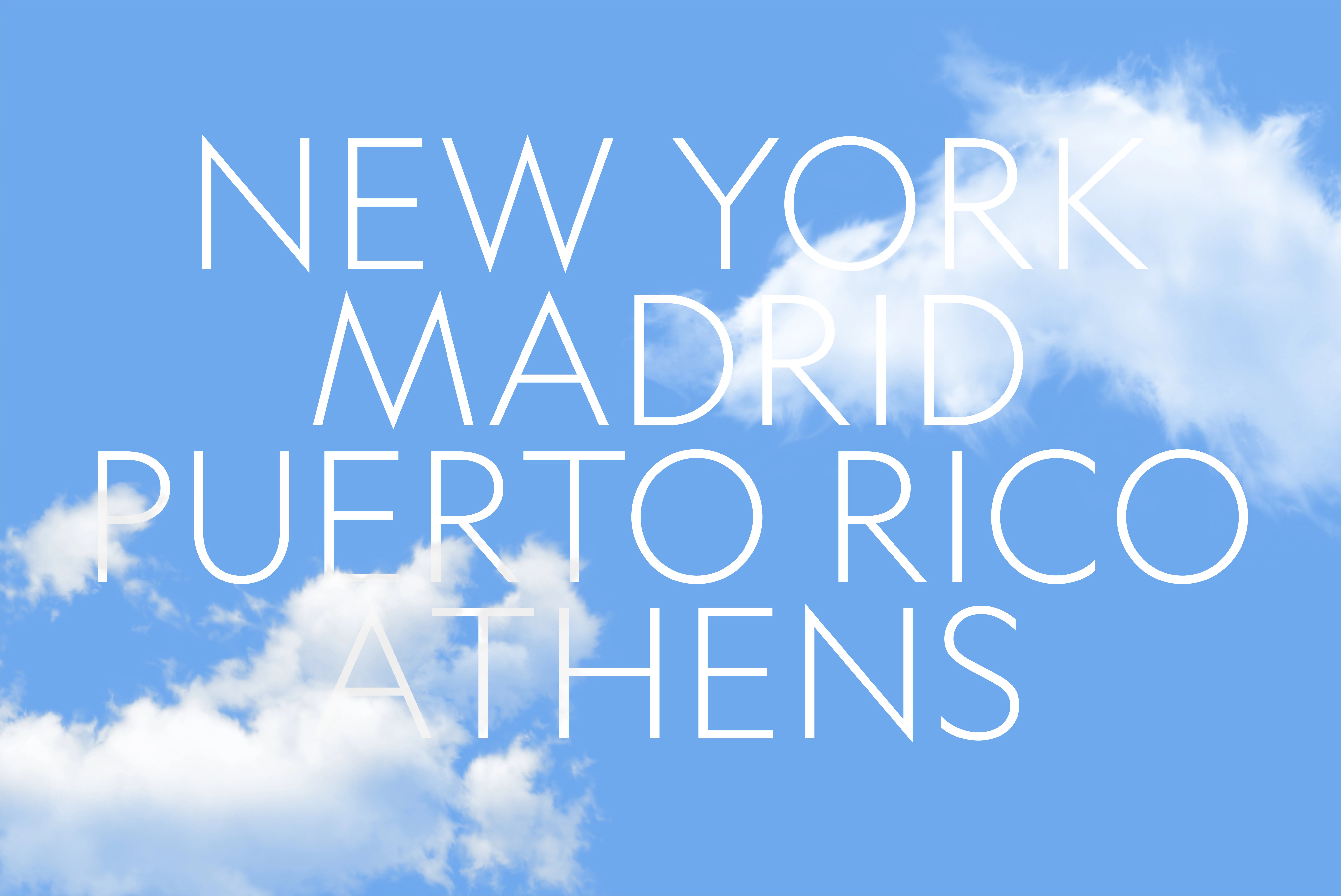 ITA Airways typography destinations