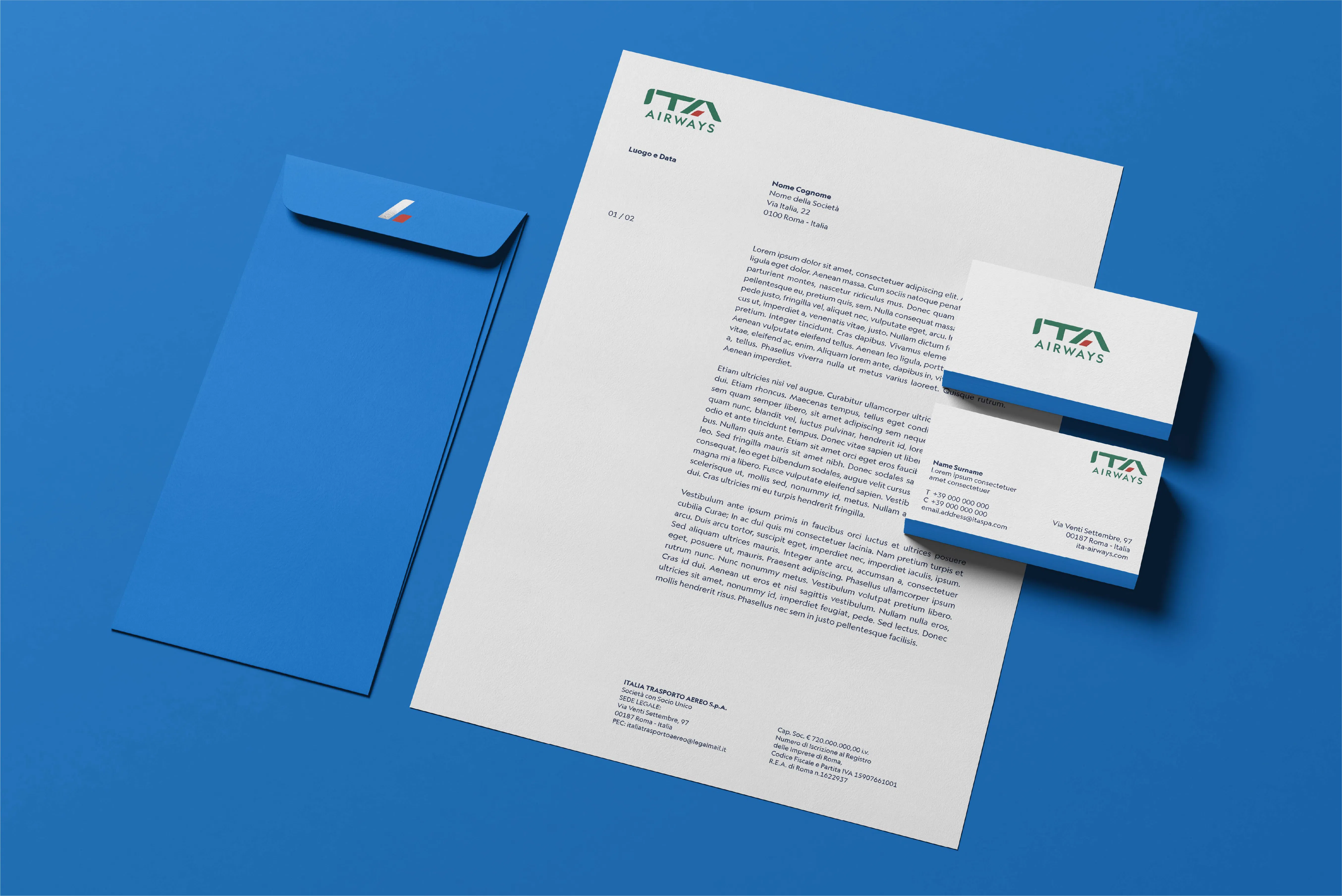 ITA Airways stationery system