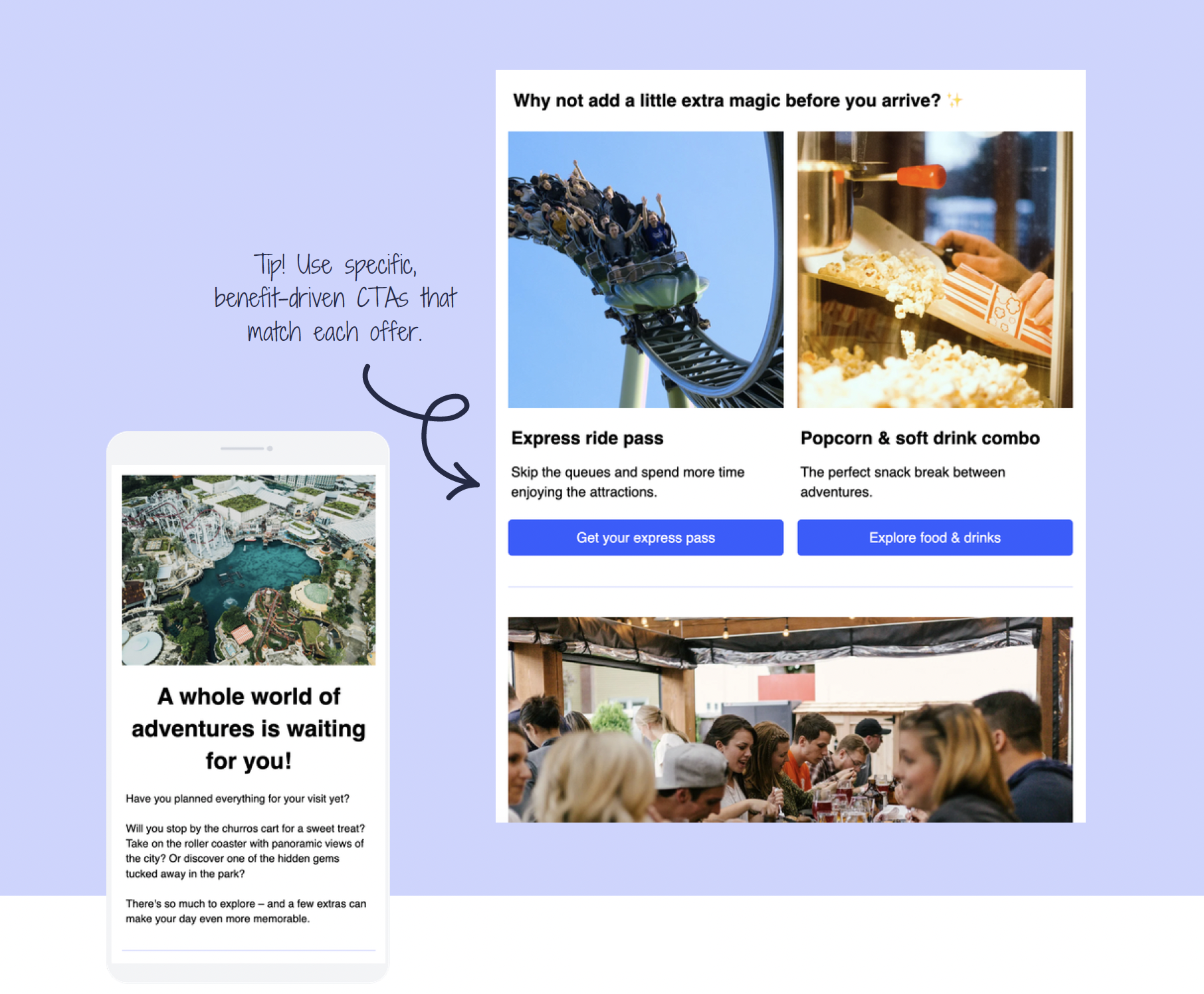 Automation that sends a thank-you and purchase details after a ticket purchase